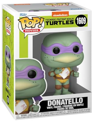 Funko POP! Movies: TMNT (1990) - Donatello with Napkin | Offizielles Superheroes Merch - Vinyl Sammelfigur als Regal Deko - Geschenkidee zum Geburtstag für Fans und Sammler