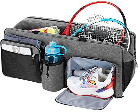 EviKoo Tennis-Aufbewahrungstaschen, Tennistasche mit Schuhfach, langlebige und stabile Tennisschlägertasche, Unisex-Design für Männer, Frauen, Jugendliche und Erwachsene