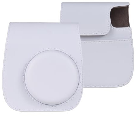 Andoer Étui pour appareil photo instantané, sac pour appareil photo, boucle magnétique en cuir PU avec bandoulière compatible avec Fujifilm Instax Mini 12/11/9/8