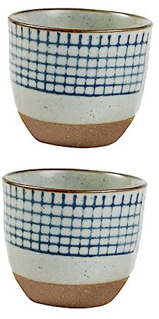 ABOOFAN 2 Piezas Vaso De Sake Dibujado a Mano Kit De Té Matcha Taza para Servir Sake Glaseada Tazas De Sake Ochoko Vasos De Sake Japonés Cerámica Estilo Japones Juego De Vino