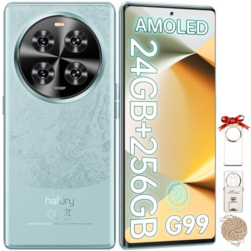 HAFURY MEET Smartphone - Helio G99, 24GB+256GB/1TB TF, 6.67 AMOLED/120Hz, 100MP+32MP Camera, 5100mAh/33W, Android 13 Telefono Cellulare, 4G Dual SIM Telefoni, NFC/Face ID/Fingerprint/OTG