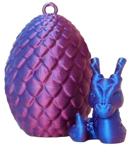 Dragon Chinois Statue 6.2cm Pendentif Oeuf de Dragon Violet Laser Enfants Zodiaque Chinois Dragon Réaliste Modèle Animal 3D Oeuf de Dragon Laser Décoration de la Maison Modèle Mobile