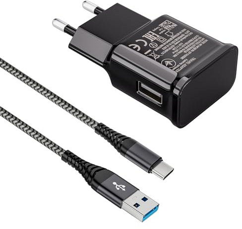 Cargador Samsung Carga Rápida, USB y Cable Nylon Tipo C 2M Para Galaxy A15 A14 A13 A10 A04s A55 A54 A50 A35 A34 A33 A25 A23 A20 A53 S10 S9 S20 Plus M13 M34 5G