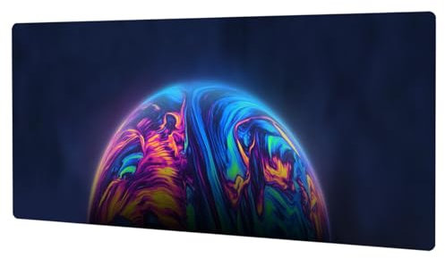 GLANDOTU Gaming Mauspad - Mousepad 800 x 400 × 3 MM - XL Mousepad groß mit Motiv Rutschfestem Gummiboden, verbessert Präzision und Geschwindigkeit, genähte Kanten Maus pad, Erde