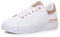 AJVANI Womens Ladies Flat Diamante Crystal Glitter Sparkly lace up Trainers Size 4 37 White Rose Gold