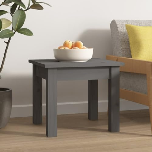Brokky Couchtisch Grau 35x35x30 cm Wohnzimmer Tisch Couchtische Sofa Tische Wohnzimmer Couchtische Wohnzimmer Massivholz Kiefer