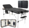 GARR Solution - Massageliege klappbar 3 Zonen aus Aluminium, professionell für Kosmetiker, Physiotherapie und Tattoo, faltbar und leicht – 185 x 70 x 62/80 cm – mit Rollenhalter und Zubehör