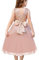 GRACE KARIN Mädchen Pailletten Tüll Ballkleid Ärmellos V-Rücken Festliches Kleid Mit Satinband Roségold 7-8 Jahre