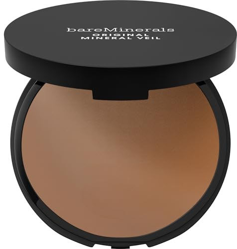 bareMinerals ORIGINAL Mineral Veil Pressed Setting Powder, Talc-Free | Weightless blurring powder sets makeup and reduces pores over time. Includes puff for a soft matte finish