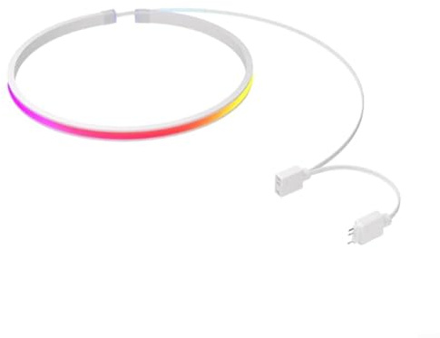 Sandyseptember RGB LED Light Strip 408mm Addressable ARGB for Gaming PC Case 5V 3-Pin Connector Silicone Construction