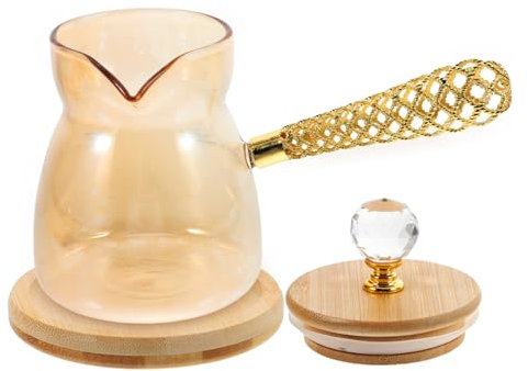 HOMOBABE Cafetera Con Jarra De Vidrio Reutilizable Tetera Pequeña Con Calentador De Leche Accesorios Para Barra Termo