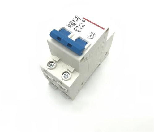 VDOQTLJT DZ47-63 230/400V 3-125A Courant Nominal Domestique Interrupteur d'air en Plastique Type de Protection Contre Les Courts-Circuits disjoncteur de Petite Taille 2P(25 V)