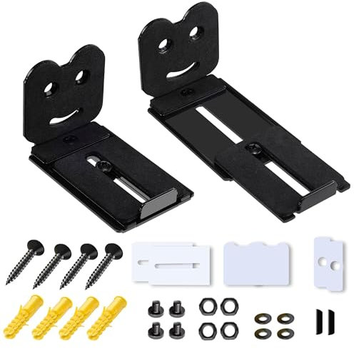 Soundbar Wall Mount Bracket - Universal Speaker Mounting for Samsung, Sony, LG, Vizio, Bose, JBL and More, Sound Bar Mounts for Living Room, Bedroom, Depth Adjustable 3.1”-5.1”, Hold up to 38 lbs