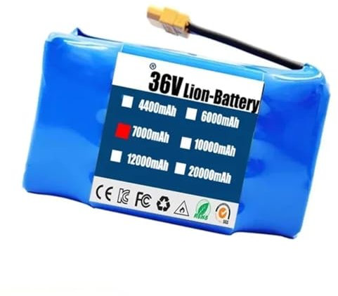JKDND 36V 12Ah 10s2p Battery Pack Rechargeable Lithium ION Battery Compatible avec Electric Self-Balancing Scooter Hoverboard Unicycle Twister Backup Battery(12.8Ah)