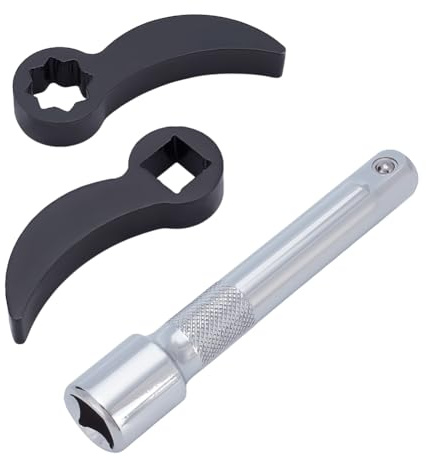 UNICRAFTALE 5 adaptateur de Clé à Levier à 2 styles Tête D'Adaptateur à Angle Réglable 4 adaptateurs de Pied de Biche avec 1 rallonges Outil de Démontage de Demi Arbre pour Espaces Restreints