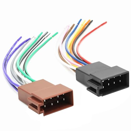 O60 Bolwins Auto Radio Universal Anschluss Adapter Kabel DIN ISO Stecker Buchse Strom Lautsprecher Kabelbaum 16cm Plug & Play für Fahrzeugradio Installation