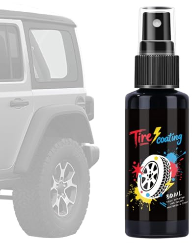 Veeteah Spray de Brillant pour Pneus | Agent de Revêtement Nano Résistant aux UV pour Pneus - Agent de Soin pour Jantes - pour Moto Véhicule Voiture SUV Automobile Détail à Domicile Restauration