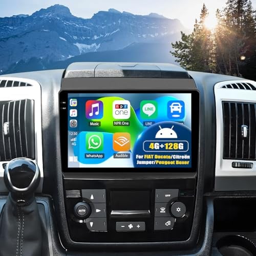 Android 15, 4G+128G GOHHDL Radio Coche para FIAT Ducato 2010/Citroën Jumper/Peugeot Boxer con Carplay Android Auto, Radio para Coche de 9 Pulgadas 2Din con GPS WiFi BT FM/RDS Radio EQ SWC Cámara
