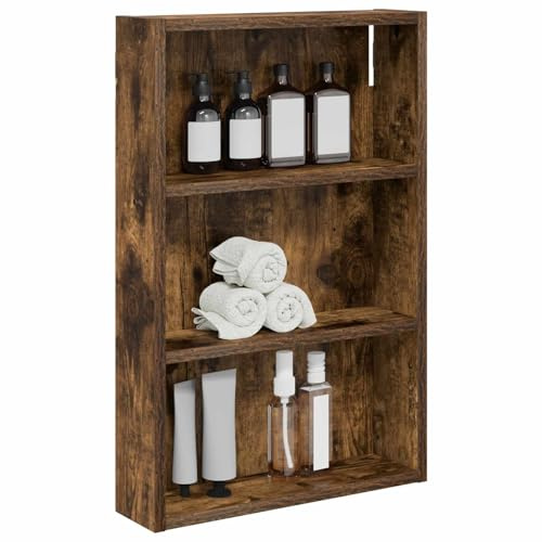 vidaXL Badezimmer-Wandschrank Räuchereiche 40 x 10 x 60,5 cm
