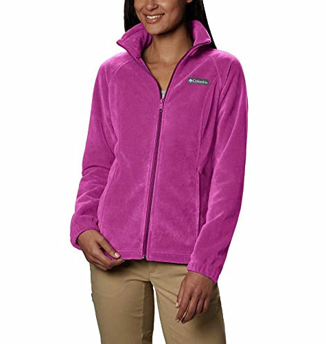 Columbia Benton Springs Giacca in Pile Morbido con Zip Intera, Fucsia, Medium Donna