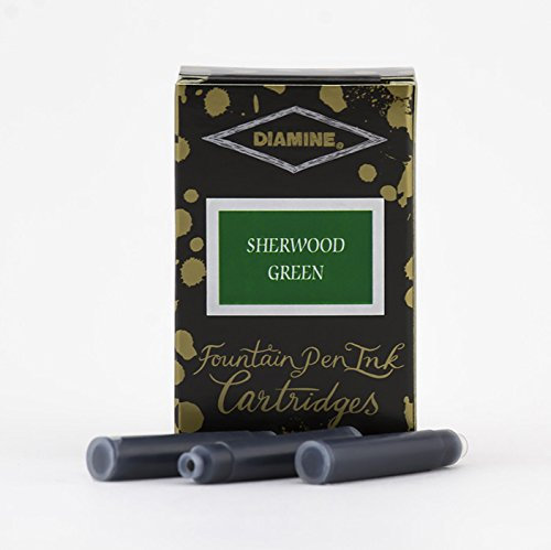 Diamine fountain pen ink cartridges (18 PACK) – Sherwood Green