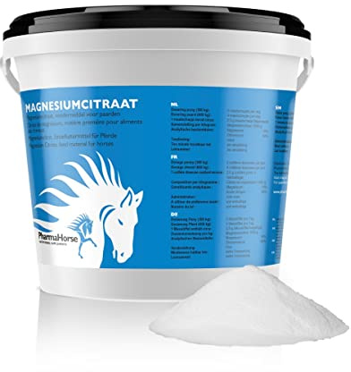 PharmaHorse Magnesiumcitrat | Nervensystem | Konzentrationsvermögen | Muskeln & Knochen | Dopingfrei | 1000 Gramm