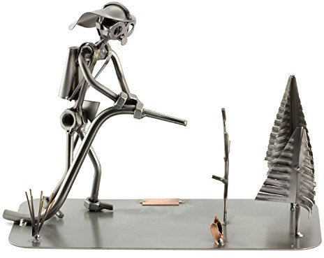 Steelman24 I Omini di Viti Vigile del Fuoco alle Prese con Incendio Boschivo con Piastra di Incisione Personale I Idee Regalo Originale