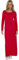 Elum Womens Plan Long Sleeves Long Jersey Maxi Dress Red