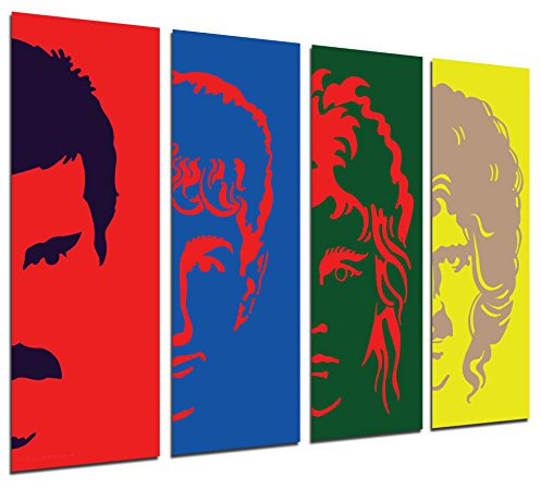 Cuadros Cámara Fotoposter Queen Freddie Mercury Gesamtgröße 131 x 62 cm XXL