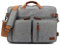 CoolBELL 15.6 Pouces Sacoche d'Ordinateur Portable Convertible Sac à Bandoulière Sac à Main Porte Document d'affaires Sac à Dos de Voyage pour Ordinateur Portable Hommes Business(Gris)