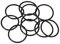 sourcing map 10St Metrische Nitrilkautschuk O-Ringe Dichtung 36mm AD 31mm ID 2,5mm Breite