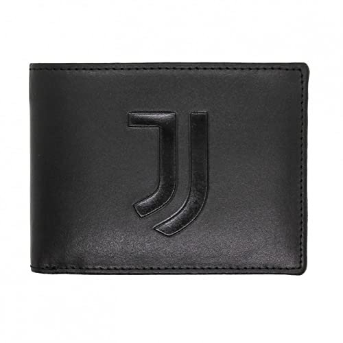 Portafoglio JUVENTUS FC Uomo in Vera Pelle con portamonete porta carte e ribaltina NUOVA COLLEZIONE (Nero 305)