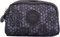 Porte-monnaie à triple fermeture éclair pour femme - Noir - motif floral noir, Taille unique