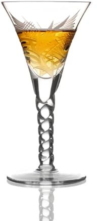Eburya Flower Of Scotland - Jakobiten Whisky Glas/Jacobite Dram - Handgefertigt aus Kristallglas