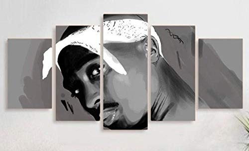 104Tdfc Bilder XXL 5 Teile wandbild leinwand Kunstdrucke leinwandbilder Tupac Amuru Shakur 5 TLG Creative Gift Poster Artwork Leinwandbilder für Wohnkultur