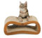 CanadianCat Company | Kratzbrett Orbit Petite | walnuss | Kratzmöbel, Lounge für Katzen | Kratzpappe + Katzenminze | ca. 45 x 18 x 23 cm