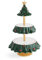 FYBlossom Tortenständer Etagere 2 Etagen Weihnachts Serviertablett, Weihnachtsbaum Form Snack Servierständer Tortenplatte, Cupcake Dessert Ständer Kuchenständer Für Weihnachten Party Hochzeit Deko