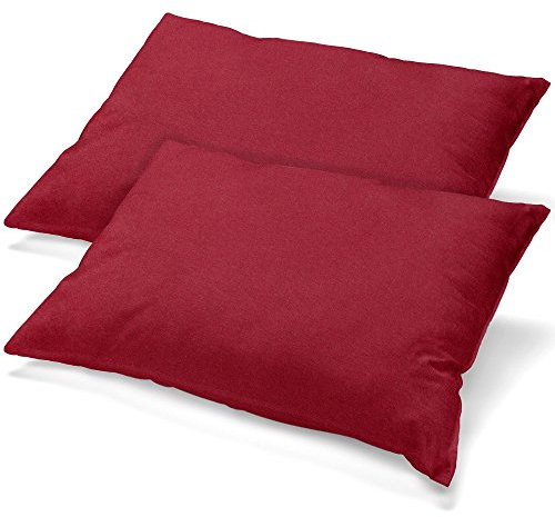 aqua-textil Classic Line Kissenbezug 2er-Set 40x70 Bordeaux Baumwolle Kissen Bezug Reißverschluss Jersey Kissenhülle