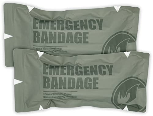 RHINO RESCUE 6 Vendaje israelí, Asociación Israelí, Vendaje de presión para heridas, Médico, Estéril, Cajas de vendaje médico con IFAK (2 PCS)