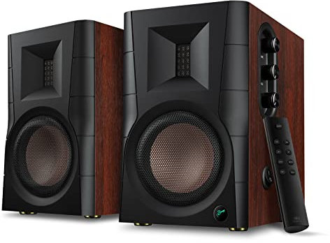 HiVi-Swans Altoparlanti da scaffale D200 alimentati Bluetooth, altoparlanti per monitor da studio, altoparlanti per computer per TV/giradischi/PC/monitor, altoparlanti da scrivania da 5 pollici, 260 W