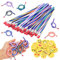VEUWOLM 48 Stück Biegebleistifte mit Radiergummi Set, 24 Stück Bunt biegsame Bleistifte und 24 Stück Radiergummis,Gastgeschenk Zauberstift für Kinder,Party und Weihnachten Geschenk
