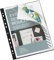 Viquel - Pochettes perforées reliées pour classeur A4 - Porte documents 40 vues - Noir