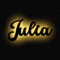 Namenslampe Holz Name Julia Schriftzug I Wandlampe Geschenk Kinder & Erwachsene Wohnzimmer Kinderzimmer I MDF Holz Batteriebetrieb