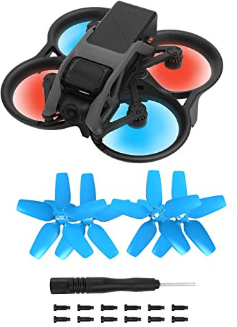 ZJRXM Propeller für DJI Avata FPV Drohne Zubehör, 4 Stück Silent Flight Propeller Kit Ersatzteil für DJI Avata FPV Drohne, Schnellspanner (Blau)