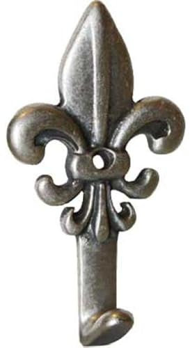 GANCI PER QUADRI 'GIGLIO' mm 47 - Argento - blister 3 pezzi (Confezione da 12 CF)