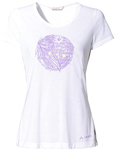 VAUDE Damen Skomer Print II T-Shirt, White-White, 40