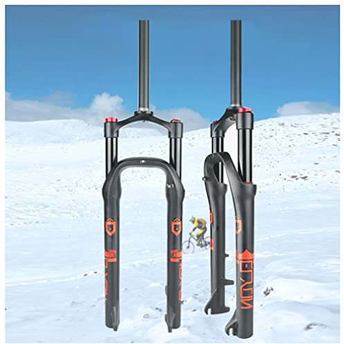 HIMALO MTB Fahrrad Luft Federgabel 26x4.0 Fett Fahrrad-Gabel Federweg 100mm 28,6 Mm Gerade Vorderradgabel Manuelle Lockout , Für Schneestrand XC/AM