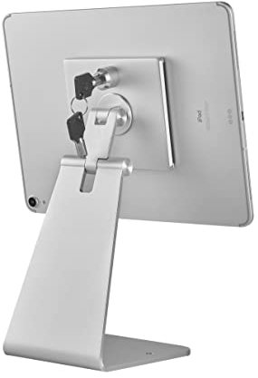 BongBingBoo Soporte comercial reutilizable antirrobo para tabletas: atornillado y reutilizable con soporte adhesivo, cierre con llave, adecuado para iPad y otras tabletas