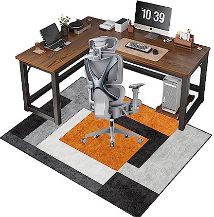 ZHXQ Desk Chair Mat For Hardwood Floor Gaming Chair Mat Office Chair Mat For Hardwood Floors Carpet Wooden Floors Durable Non-Slip Soft Floor Protector Office Chair Mat 70 x 100 CM