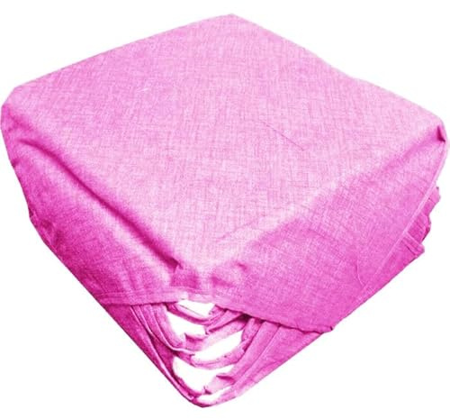 Russo Tessuti 6 Cuscini Sedie Cucina Coprisedia Imbottiti Tinta Unita Vari Colori Alette-Rosa